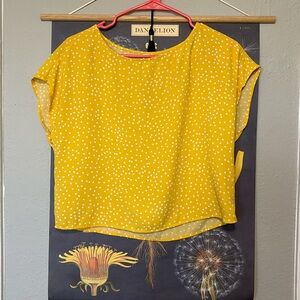 Yellow crop blouse